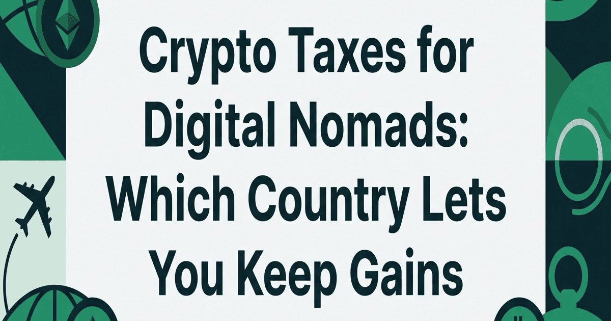 Crypto Taxes for Digital Nomads: Which Country Lets You Keep Gains